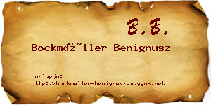 Bockmüller Benignusz névjegykártya